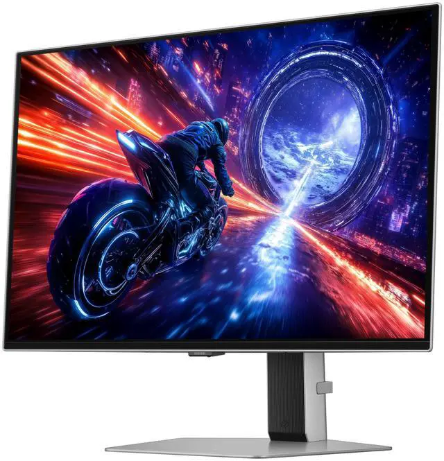 Alt view image 3 of 9 - Samsung Odyssey G6 27" WQHD 500Hz 0.03ms GTG OLED FreeSync Gaming Monitor (LS27FG600SNXZA) - Silver