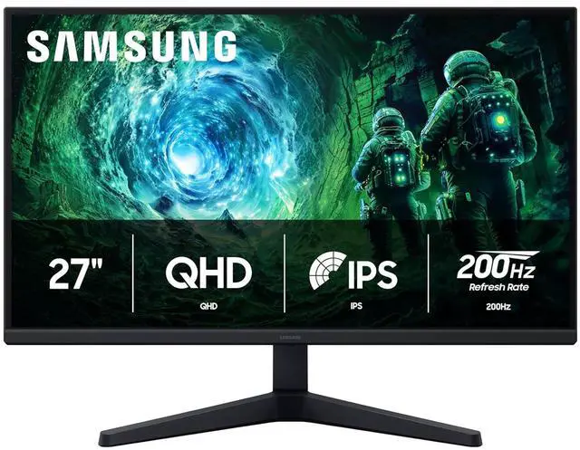 Main image of SAMSUNG 27” Odyssey G5 G53F QHD Resolution Gaming Monitor, HDR10, 200Hz Refresh Rate, IPS Panel, AMD FreeSync™ Premium, Black Equalizer, Auto Source Switch, LS27FG532ENXZA