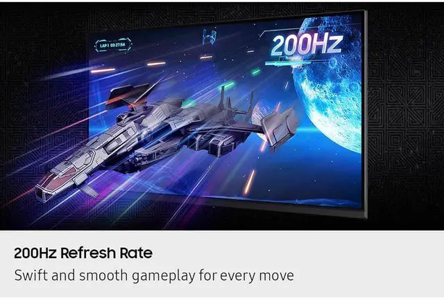 Alt view image 6 of 15 - SAMSUNG 27” Odyssey G5 G53F QHD Resolution Gaming Monitor, HDR10, 200Hz Refresh Rate, IPS Panel, AMD FreeSync™ Premium, Black Equalizer, Auto Source Switch, LS27FG532ENXZA