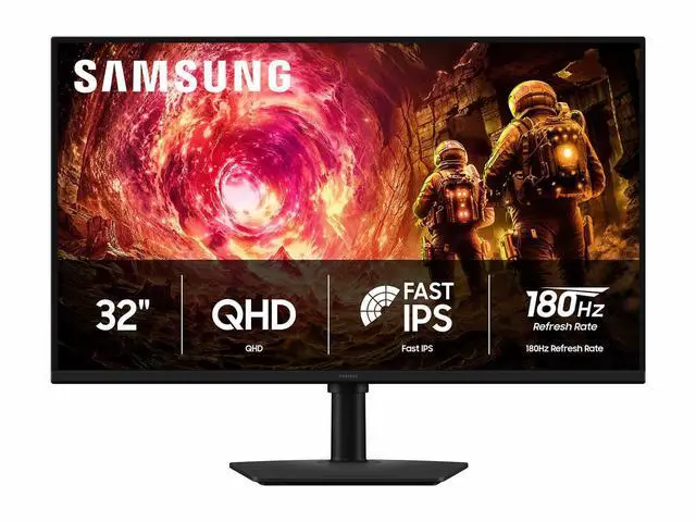Main image of SAMSUNG 32"Odyssey G5 G50F QHD Fast IPS 180Hz G-Sync Compatible Gaming Monitor,1ms, HDR10, Ergonomic Stand, tilts, LS32FG502ENXZA
