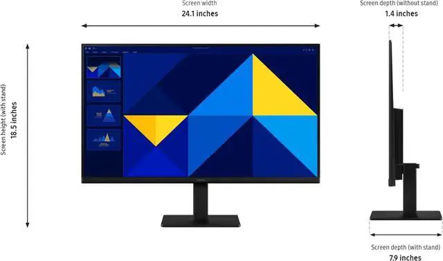 Alt view image 3 of 7 - Samsung 27" FHD(S30GD) Essential Monitor with IPS Panel and Tilt Only Stand, 100Hz Refresh Rate, Ergonomic Design, Advanced Eye Care, Game Mode, LS27D304GANXZA