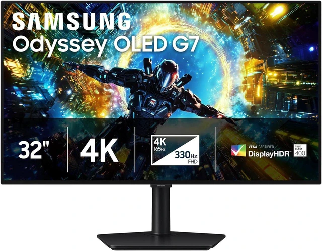 Main image of SAMSUNG ODYSSEY OLED G7(G73SH) 32" Dual Mode UHD 4K 165Hz/Full HD 330Hz, AMD FreeSync Premium Pro & G-SYNC Compatible HDR400 OLED Gaming Computer Monitor with Height Adjustable, Swivel, Pivot & Tilt Stand, LS32HG730SNXZA