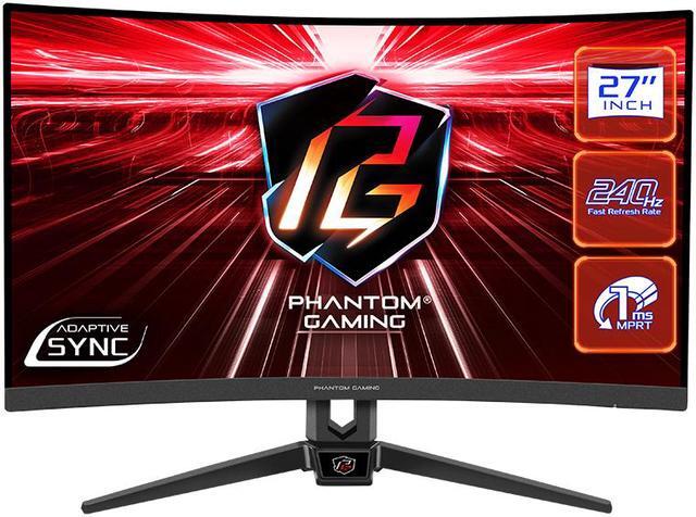 Main image of ASRock Phantom PG27F15RS1A 27" FHD 1920 x 1080 240 Hz (144Hz and higher) Adaptive Sync Built-in Speakers Curved Gaming Monitor