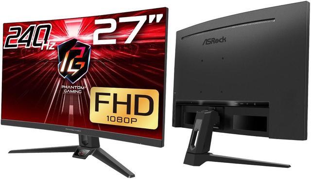 Alt view image 3 of 8 - ASRock Phantom PG27F15RS1A 27" FHD 1920 x 1080 240 Hz (144Hz and higher) Adaptive Sync Built-in Speakers Curved Gaming Monitor