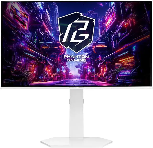 Alt view image 5 of 9 - ASRock Phantom Gaming 27 inch QHD 2K 1440P 240Hz AMD FreeSync Premium 0.03ms HDR10 OLED White Gaming Computer Monitor with Height Adjustable, Swivel, Pivot & Tilt Stand PGO27QSA-W