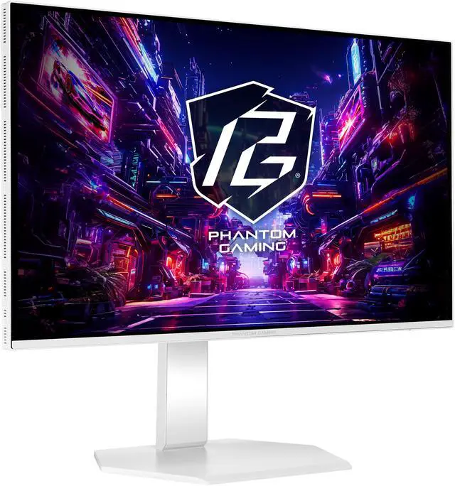 Alt view image 7 of 9 - ASRock Phantom Gaming 27 inch QHD 2K 1440P 240Hz AMD FreeSync Premium 0.03ms HDR10 OLED White Gaming Computer Monitor with Height Adjustable, Swivel, Pivot & Tilt Stand PGO27QSA-W