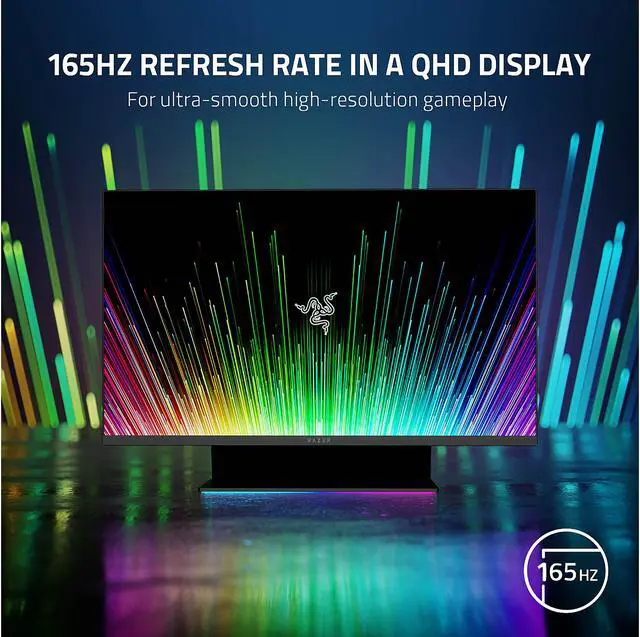 Alt view image 12 of 15 - Razer 27" 165 Hz IPS WQHD Gaming Monitor FreeSync Premium & G-Sync Compatible HDMI, DisplayPort, USB RZ39-03500100-R3U1