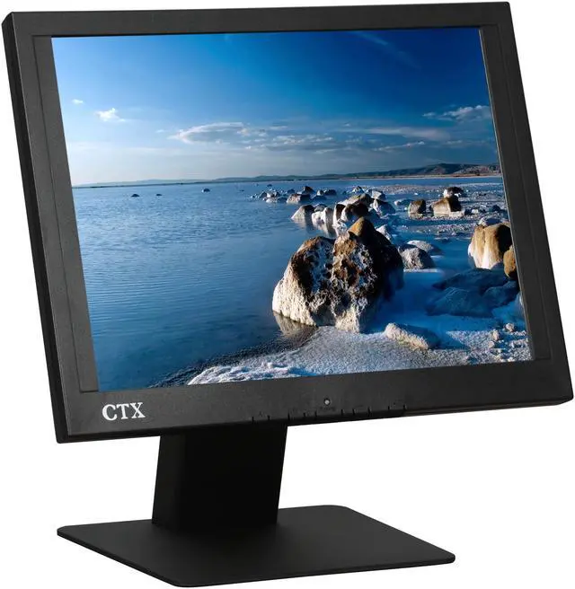 Alt view image 3 of 9 - CTX PV5931TR Black 15" USB 5-wire Resistive Touchscreen Monitor 300 cd/m2 500:1 Built-in Speakers