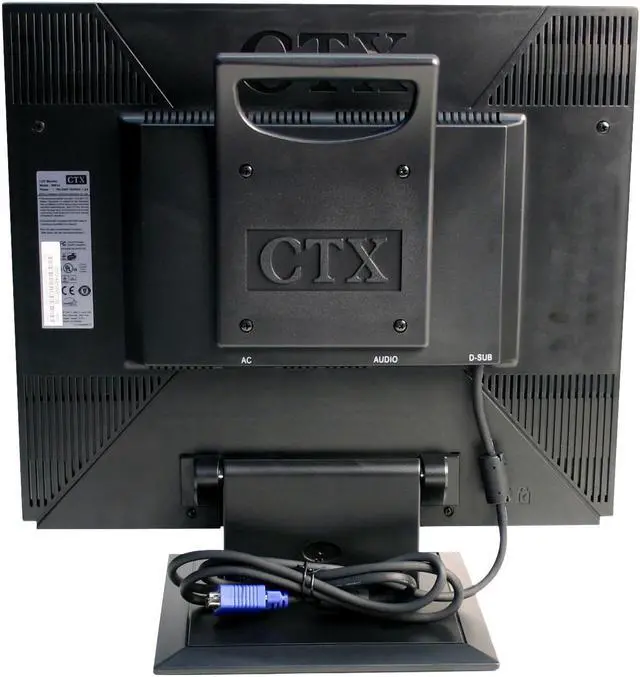 Alt view image 7 of 10 - CTX 19" Active Matrix, TFT LCD SXGA LCD Monitor 25 ms 15-pin D-sub, Audio: Mini-Stereo jack S961A