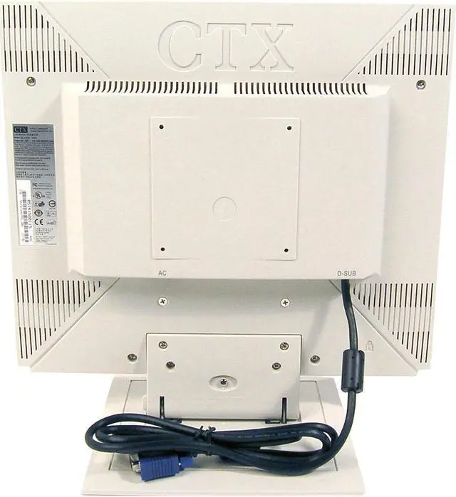 Alt view image 5 of 6 - CTX S760 Beige Beige 17" 16ms LCD Monitor 260 cd/m2 450:1