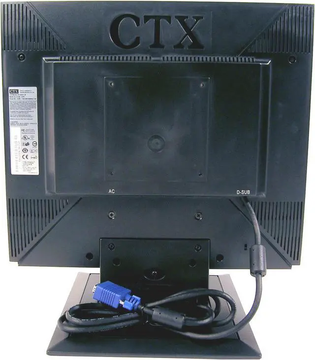 Alt view image 7 of 8 - CTX 17" Active Matrix, TFT LCD SXGA LCD Monitor 16 ms S761
