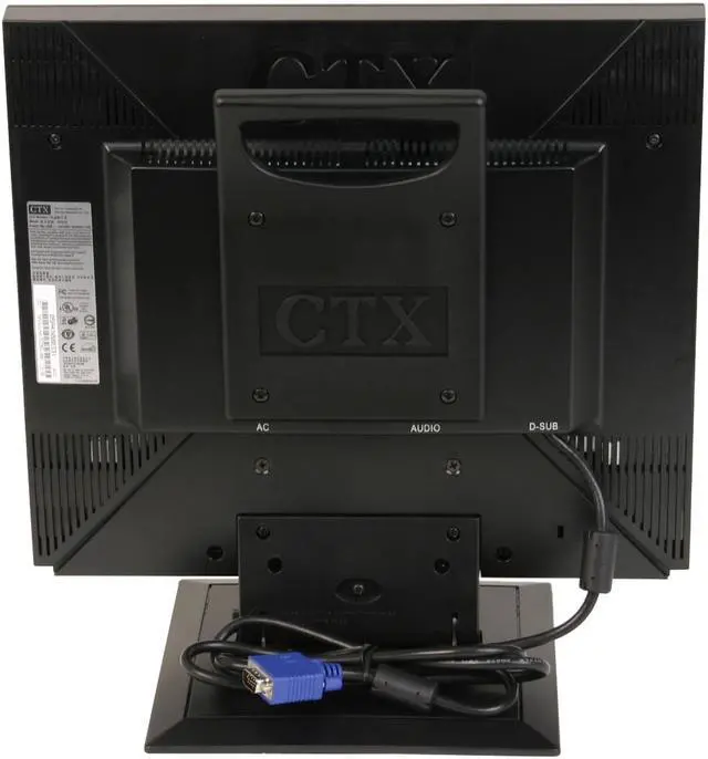 Alt view image 6 of 9 - CTX 17" Active Matrix, TFT LCD SXGA LCD Monitor 16 ms S761A