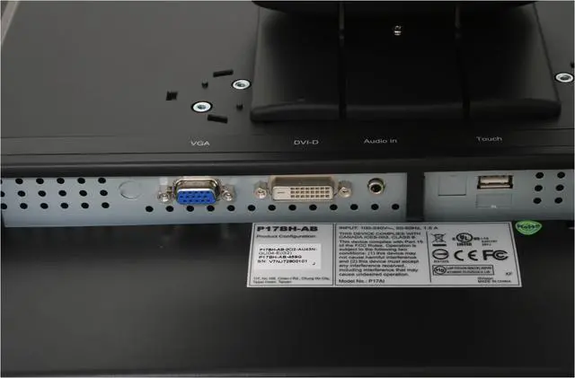 Alt view image 8 of 14 - GVision P17BH-AB-459G 17" Point of Sale Touch Screen Monitor with Resistive Touch - Black