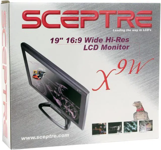 Alt view image 9 of 9 - SCEPTRE X9WG-NagaV Black 19" 8ms Widescreen HD Ready LCD Monitor 300 cd/m2 700:1, US Warranty