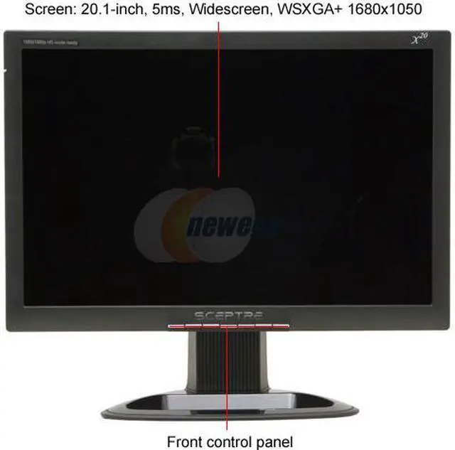Alt view image 4 of 11 - SCEPTRE X20WC-Gamer Black 20.1" 5ms Widescreen Glare HD (HDCP) LCD Monitor 300 cd/m2 800:1, US Warranty