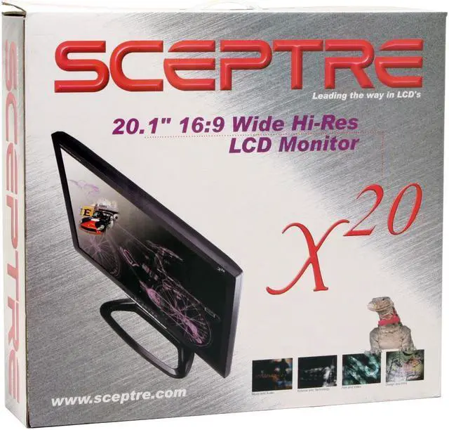 Alt view image 11 of 11 - SCEPTRE X20WC-Gamer Black 20.1" 5ms Widescreen Glare HD (HDCP) LCD Monitor 300 cd/m2 800:1, US Warranty