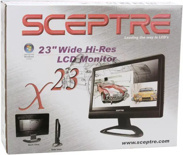 Alt view image 12 of 12 - SCEPTRE X23WG-1080P Black 23" 8ms Widescreen LCD Monitor 500 cd/m2 1000:1 Built in Speakers, US Warranty