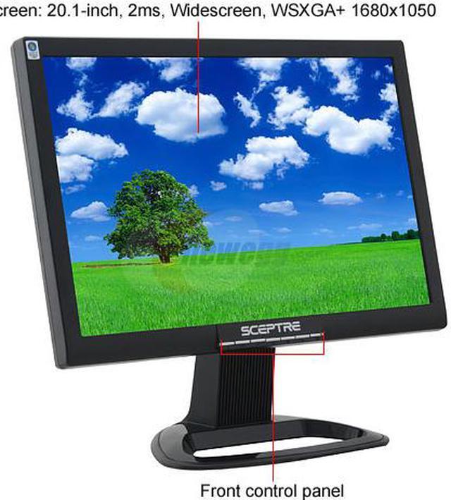 Alt view image 3 of 12 - SCEPTRE X20WG-NagaII Black 20.1" 2ms(GTG) Widescreen LCD Monitor 300 cd/m2 1,000:1, US Warranty