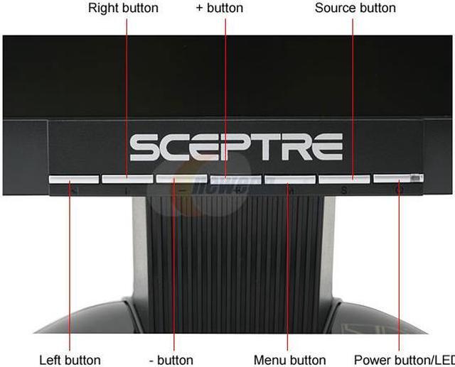 Alt view image 4 of 12 - SCEPTRE X20WG-NagaII Black 20.1" 2ms(GTG) Widescreen LCD Monitor 300 cd/m2 1,000:1, US Warranty