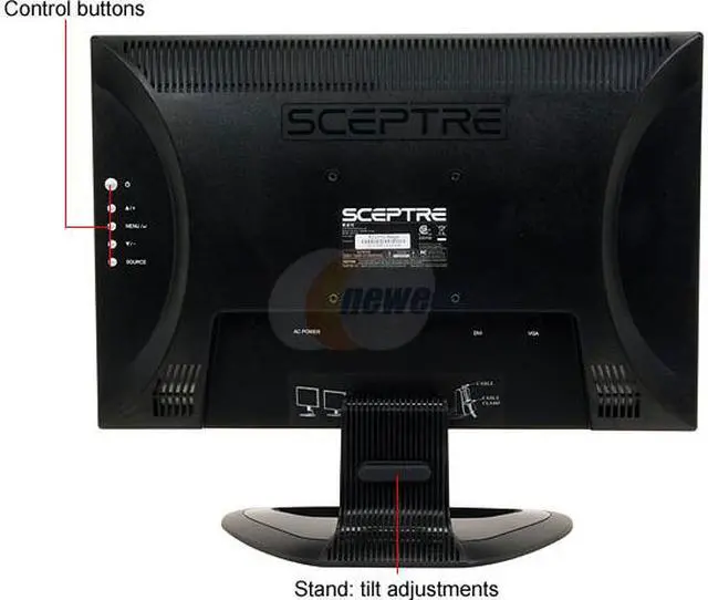 Alt view image 5 of 12 - SCEPTRE X22HG-Naga Black 22" 2ms(GTG) Widescreen LCD Monitor 300 cd/m2 2000:1  (DCR), US Warranty