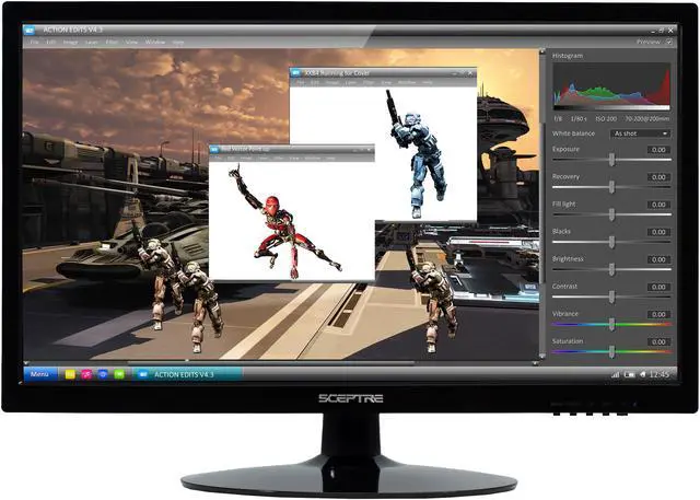 Main image of SCEPTRE E205W-16008A Black 20" 5ms (GTG) HDMI Widescreen LED Backlight Monitors - LCD Flat Panel 180 cd/m2 DCR 5,000,000:1 (1,000:1), US Warranty