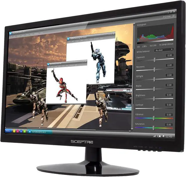 Alt view image 2 of 6 - SCEPTRE E205W-16008A Black 20" 5ms (GTG) HDMI Widescreen LED Backlight Monitors - LCD Flat Panel 180 cd/m2 DCR 5,000,000:1 (1,000:1), US Warranty