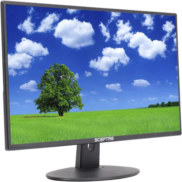 Alt view image 3 of 5 - Sceptre E225W-19203R 22" Ultra Thin 75Hz Full HD 1080p LED Monitor HDMI VGA Built-in Speakers 5ms Metallic Black Monitor