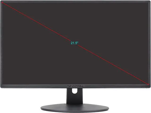Alt view image 5 of 5 - Sceptre E225W-19203R 22" Ultra Thin 75Hz Full HD 1080p LED Monitor HDMI VGA Built-in Speakers 5ms Metallic Black Monitor