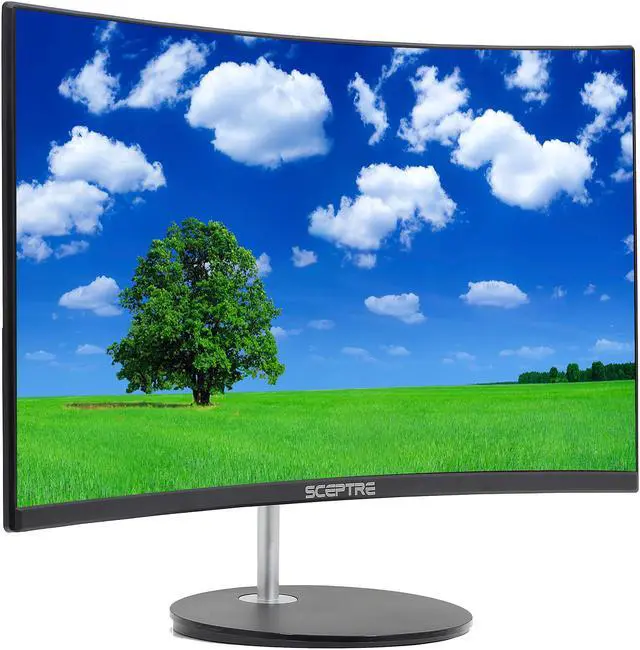 Alt view image 4 of 8 - SCEPTRE C248W-1920RN 24" (Actual size 23.6") Full HD 1920 x 1080 75Hz HDMI VGA Built-in Speakers Widescreen Ultra Slim LED Backlight Curved Gaming Monitor