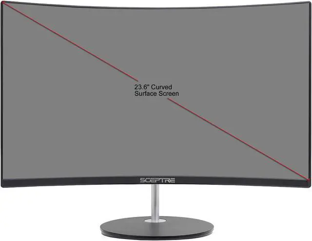 Alt view image 8 of 8 - SCEPTRE C248W-1920RN 24" (Actual size 23.6") Full HD 1920 x 1080 75Hz HDMI VGA Built-in Speakers Widescreen Ultra Slim LED Backlight Curved Gaming Monitor