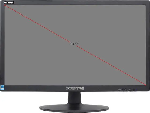 Alt view image 5 of 5 - Sceptre 22" E225W-19203S 75Hz 1080p LED Monitor HDMI VGA Build-in Speakers, Brushed Black