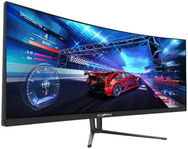 Alt view image 3 of 5 - SCEPTRE C355W-3440UN 35" Ultrawide Quad HD 3440 x 1440 2K Resolution 100Hz 3 x HDMI, DisplayPort Radeon FreeSync G-Sync Compatible Anti-Glare LED Backlit Curved Gaming Monitor