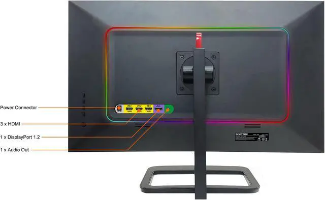 Alt view image 8 of 8 - Sceptre 27" QHD IPS LED Monitor 2560 x 1440P 2K HDR400 HDMI DisplayPort up to 144Hz 1ms Height Adjustable, Build-in Speakers, Gunmetal Black 2021 (E275B-QPN168)