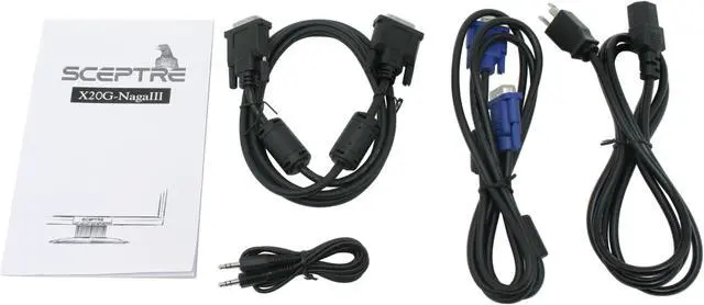 Alt view image 9 of 10 - SCEPTRE X20G-Naga III Black 20.1" 8ms(GTG) Widescreen HD Ready LCD Monitor 300 cd/m2 800:1, US Warranty