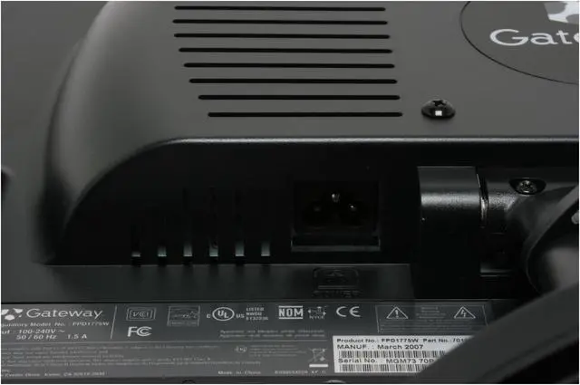 Alt view image 9 of 12 - Gateway 17" Active Matrix, TFT LCD WXGA LCD Monitor 8 ms D-Sub, DVI FPD1775W