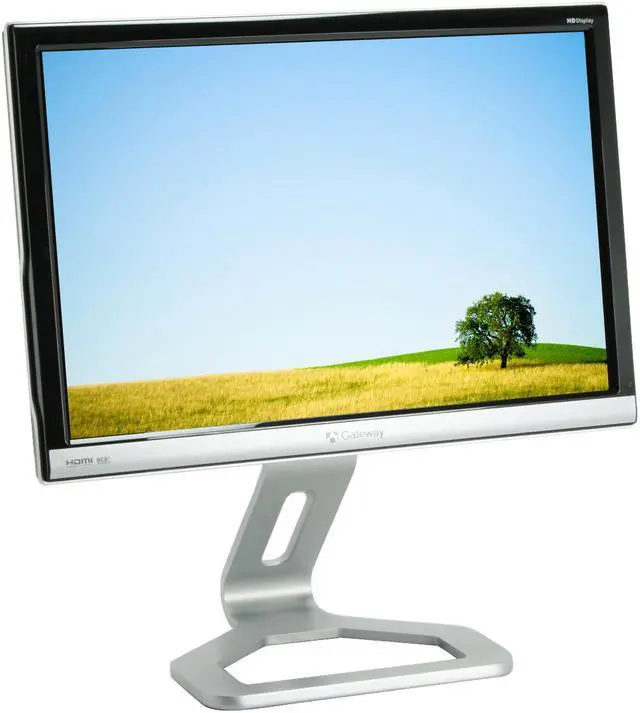 Alt view image 3 of 14 - Gateway FHD2400 Black-Silver 24" 3ms HDMI Widescreen LCD Monitor w/ 4-port USB Hub and Height & Pivot Adjustments 400 cd/m2 1000:1