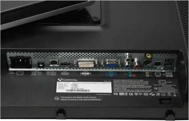 Alt view image 11 of 14 - Gateway FHD2400 Black-Silver 24" 3ms HDMI Widescreen LCD Monitor w/ 4-port USB Hub and Height & Pivot Adjustments 400 cd/m2 1000:1