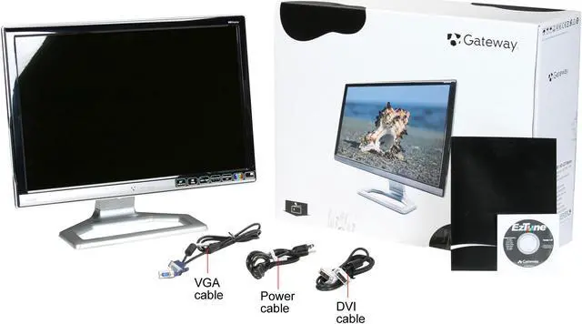 Alt view image 8 of 8 - Gateway 24" WUXGA LCD Monitor 5 ms D-Sub, DVI, HDMI FHD2401