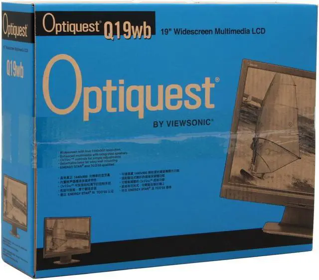 Alt view image 11 of 11 - ViewSonic 19" Active Matrix, TFT LCD WXGA+ LCD Monitor 5 ms D-Sub Optiquest Series Q19wb