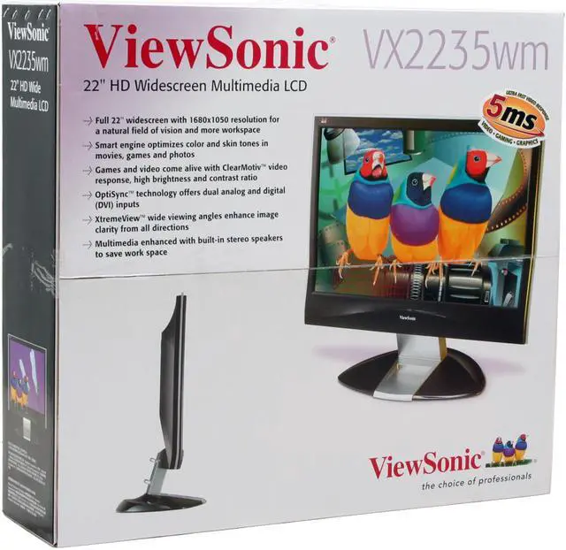 Alt view image 13 of 13 - ViewSonic 22" Active Matrix, TFT LCD WSXGA+ LCD Monitor 5 ms D-Sub, DVI-D X Series VX2235WM