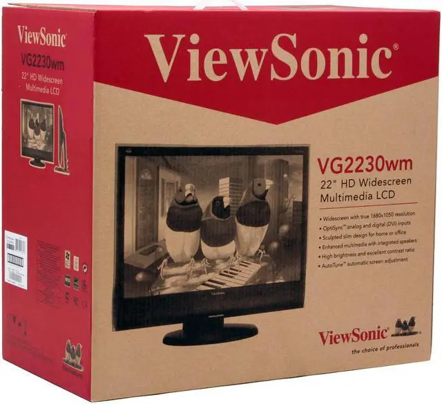 Alt view image 10 of 10 - ViewSonic Graphic Series VG2230wm Black 22" 5ms DVI Widescreen LCD Monitor Height & Tilt Adjustments 280 cd/m2 700:1 Built in Speakers