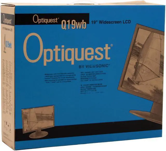 Alt view image 10 of 10 - ViewSonic 19" WXGA+ LCD Monitor 5 ms D-Sub Optiquest Series Q19WB-2