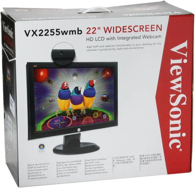 Alt view image 11 of 11 - ViewSonic 22" Active Matrix, TFT LCD WSXGA LCD Monitor w/Webcam 3 ms D-Sub, DVI X Series VX2255wmb