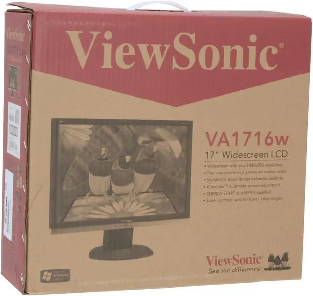 Alt view image 10 of 10 - ViewSonic 17" Active Matrix, TFT LCD LCD Monitor 8 ms D-Sub Value Series VA1716w