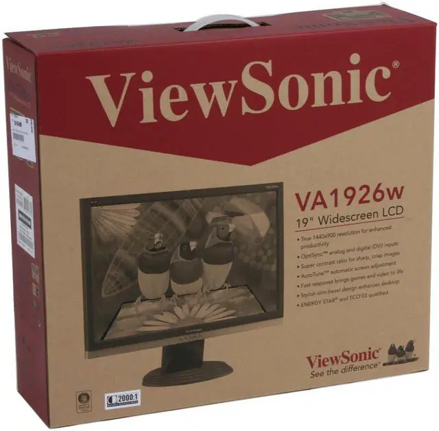 Alt view image 12 of 12 - ViewSonic 19" Active Matrix, TFT LCD LCD Monitor 5 ms D-Sub, DVI Value Series VA1926w
