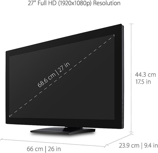 Alt view image 3 of 14 - ViewSonic TD2760 27 Inch 1080p 10-Point Multi Touch Screen Monitor with Advanced Ergonomics RS232 HDMI and DisplayPort