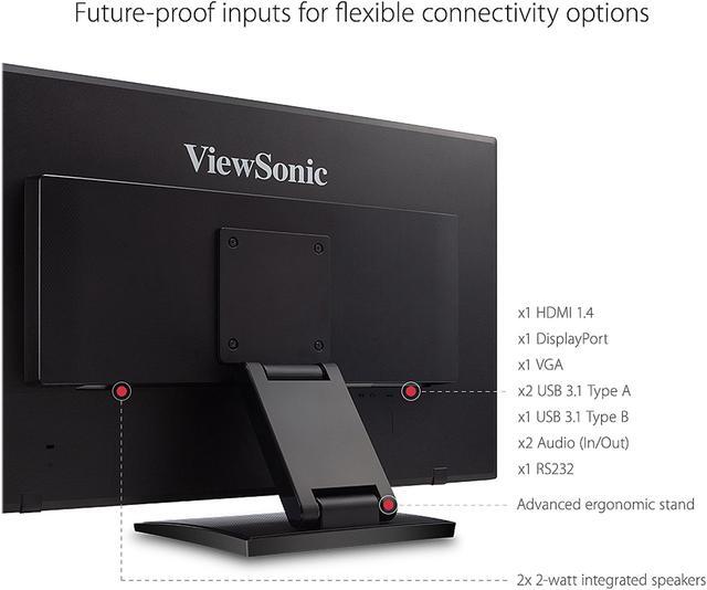 Alt view image 4 of 14 - ViewSonic TD2760 27 Inch 1080p 10-Point Multi Touch Screen Monitor with Advanced Ergonomics RS232 HDMI and DisplayPort