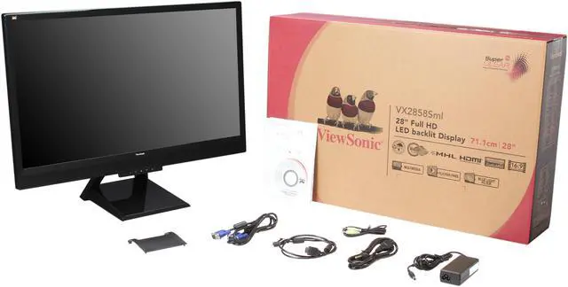Alt view image 6 of 6 - ViewSonic 28" LCD Monitor 6.50 ms D-Sub, HDMI VX2858Sml