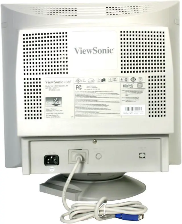 Alt view image 4 of 4 - ViewSonic G90F Beige 19" CRT Monitor 0.21mm horizontal, 0.14mm vertical; 0.25mm diagonal Dot Pitch 15-pin mini D-sub