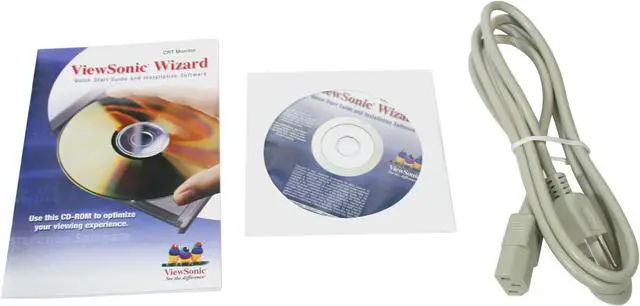 Alt view image 3 of 4 - ViewSonic G90F Beige 19" CRT Monitor 0.21mm horizontal, 0.14mm vertical; 0.25mm diagonal Dot Pitch 15-pin mini D-sub